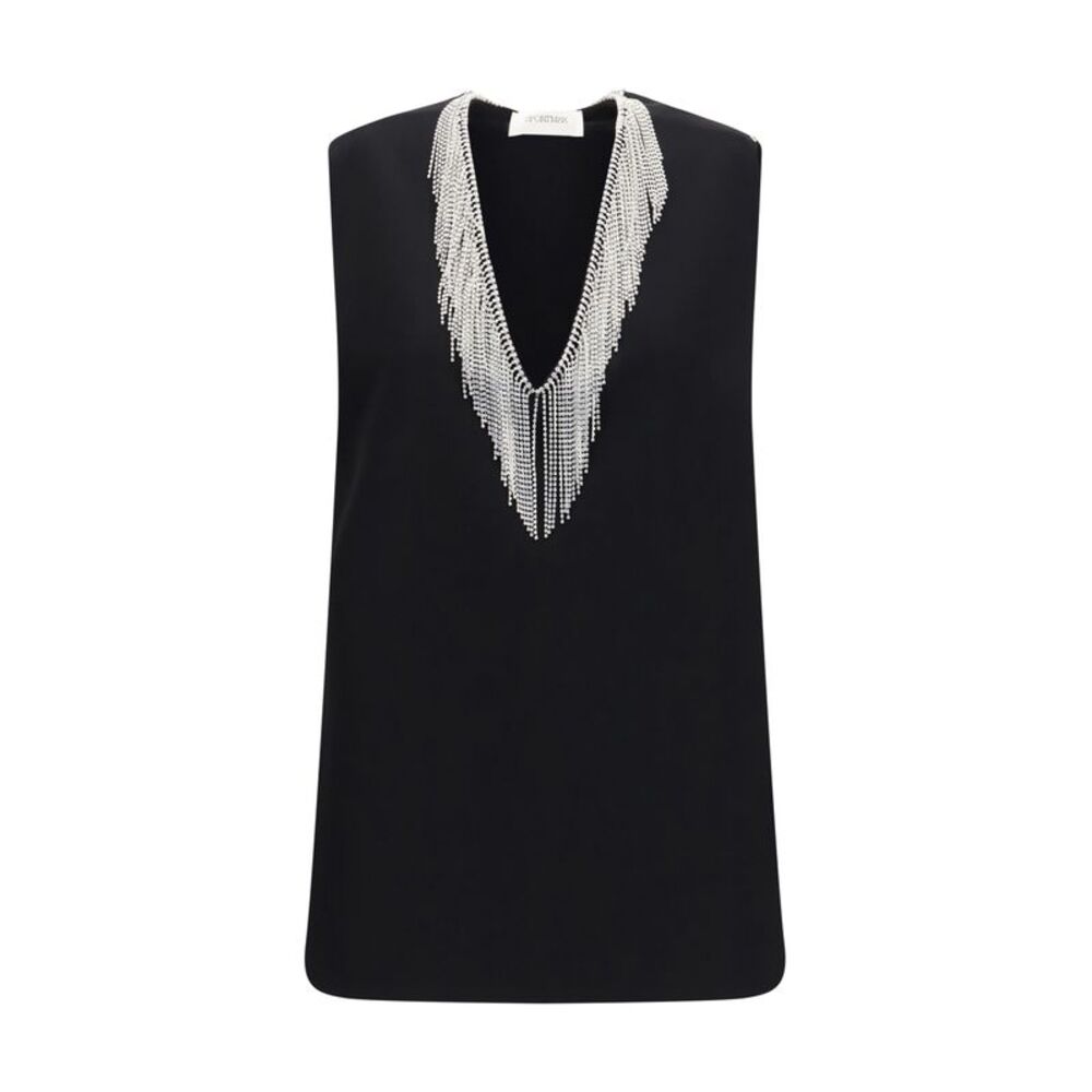 Max Mara Sportmax Women Faglia V-Neck Top With Crystals